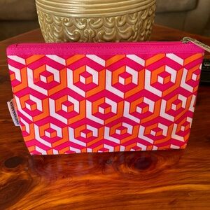Geometric Pink and Orange Pouch‎